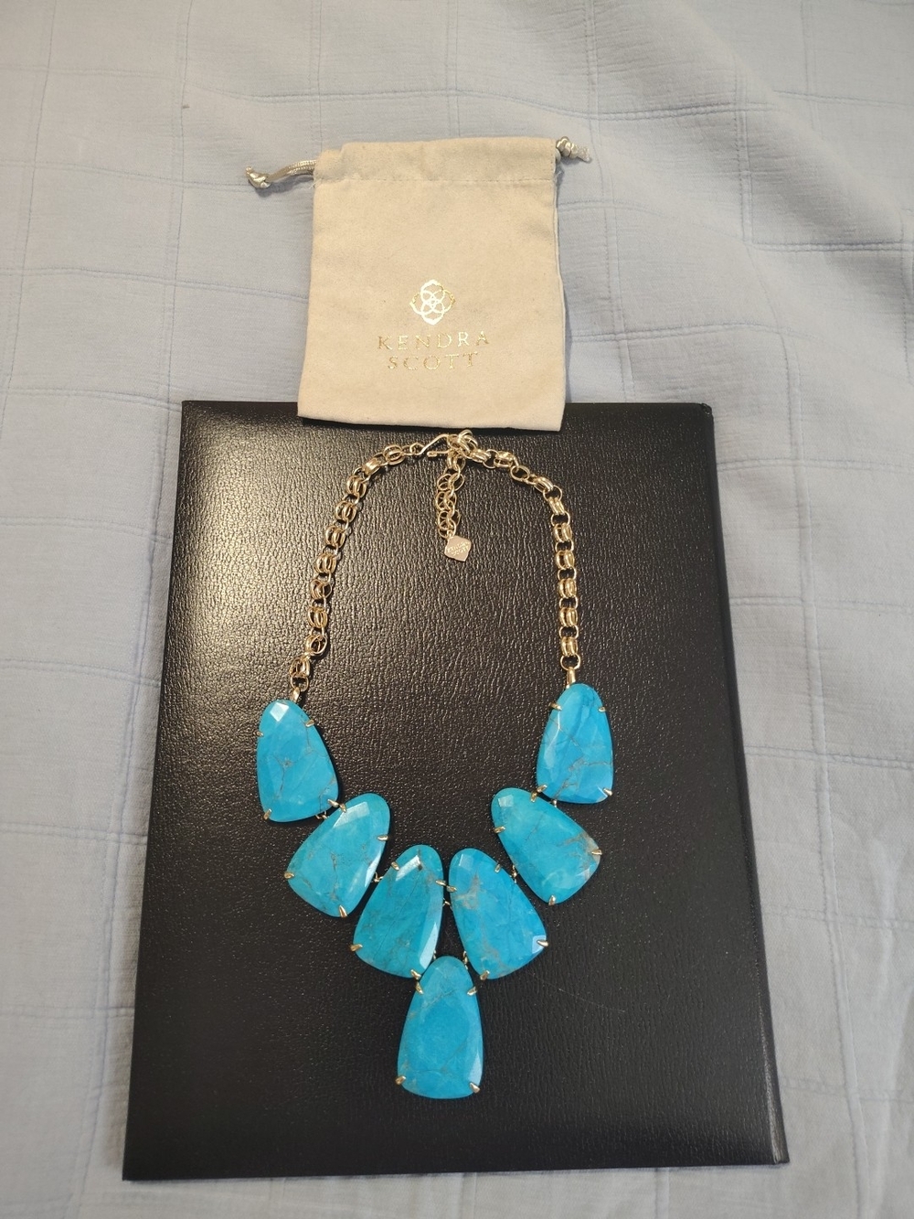 Kendra Scott Howlite Statement Necklace - Gold Chain